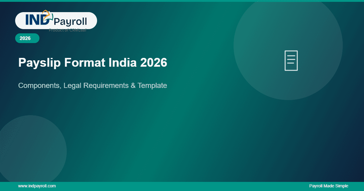 Payslip Format India 2026 — Components, Legal Requirements & Free Template
